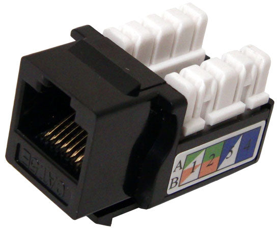 Cat5e RJ45 Keystone Jack - Unshielded U-Shaped Ethernet Connector for Home & Office Network Installation