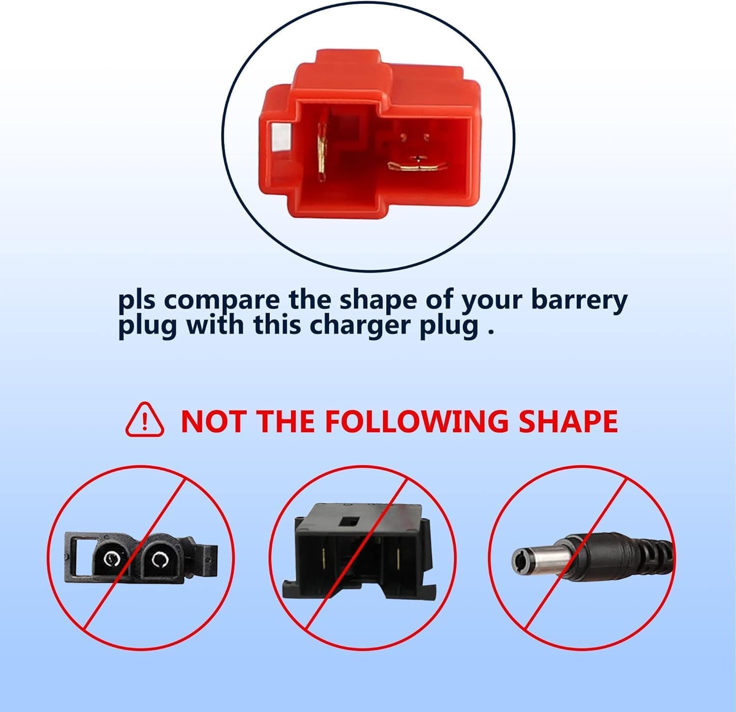12V Ride On Toy Battery Charger with Square Plug - 12 Volt Power Adapter for Kids Electric Cars, Ride On Toys & Wire Harness Connector - Perfect for Charging Children's Ride-On Vehicles, Power Wheels & Outdoor Toys