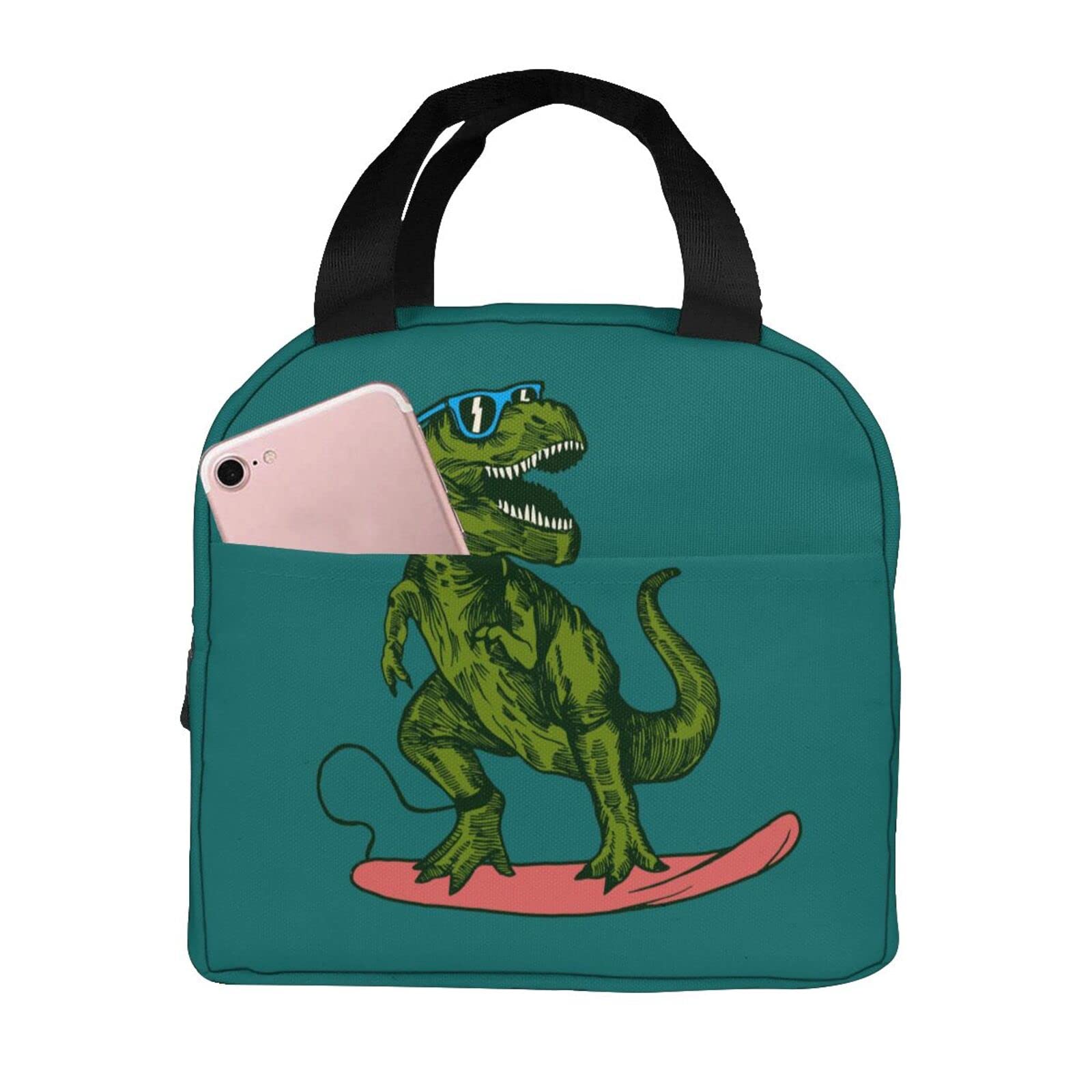 Insulated Dinosaur Lunch Box - Reusable Thermal Cooler Bag for Women, Men & Kids - Perfect for School, Work, Beach & Outdoor Adventures