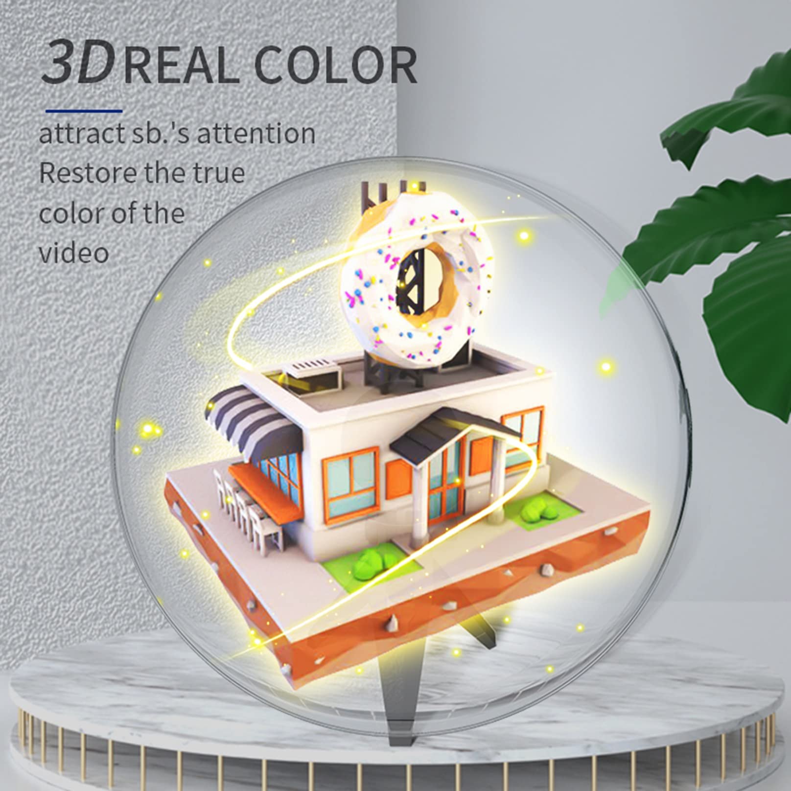 10.63 Inch 3D Hologram Projector Fan - LED Holographic Air Fan for Advertising Display, Home & Business Decor - Perfect for Living Room, Bedroom, Retail Stores & Events