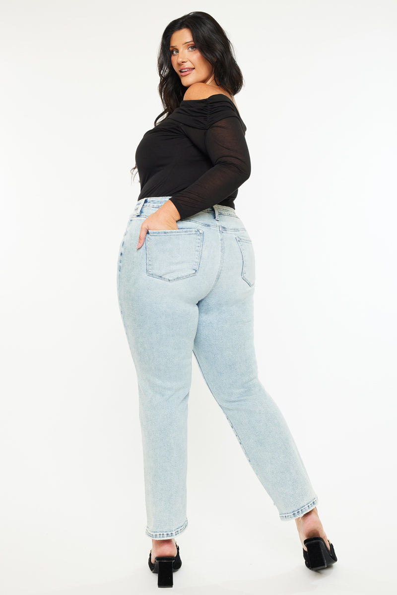 Primm Essentials Mid Rise Crop Straight Jeans for Women - Plus Size Comfort Fit Denim Pants | Casual Wear, Office Outfits & Everyday Style