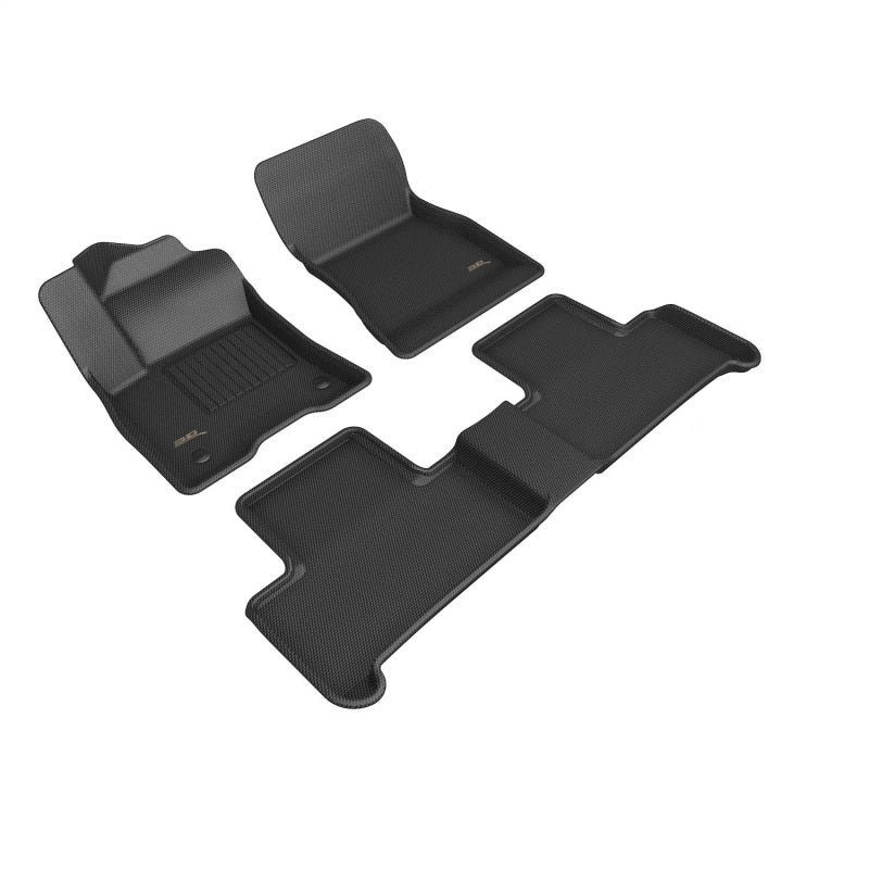 3D Maxpider Custom Fit All-Weather Floor Mats for 2022-2024 Mercedes-Benz EQB (X243) 5-Seater - Kagu Black (Models R1/R2) | Waterproof & Durable Car Accessories for Family Road Trips & Winter Protection