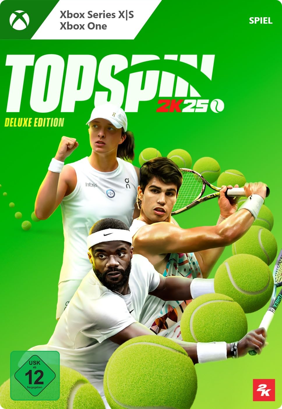 TopSpin 2K25 Deluxe Edition Xbox One & Series X|S Digital Download Code - Official Tennis Video Game for Xbox | Perfect for Tennis Fans & Competitive Gamers