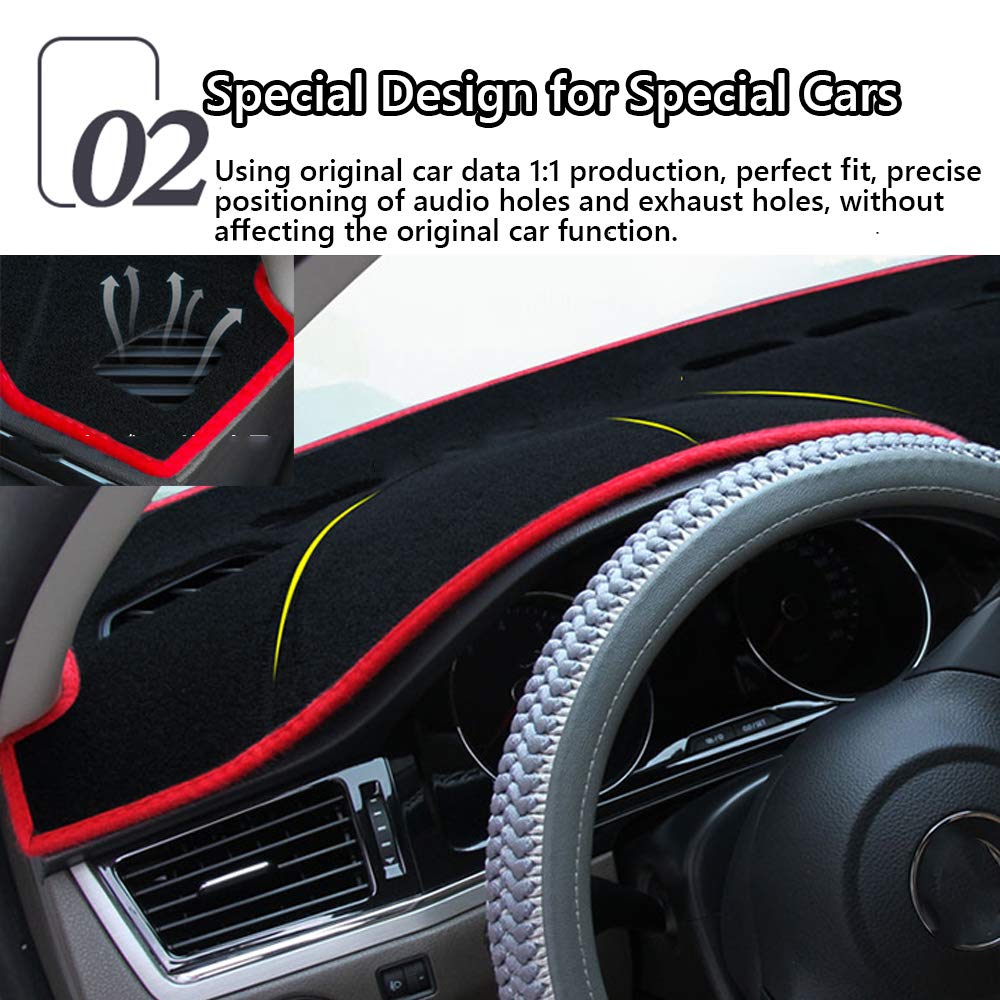 Custom Fit Dashboard Cover Mat for Honda 8th Gen Accord (2008-2013) - Anti-Glare & Crack Protection Interior Accessories | Perfect for Sun Protection & Car Interior Upgrade