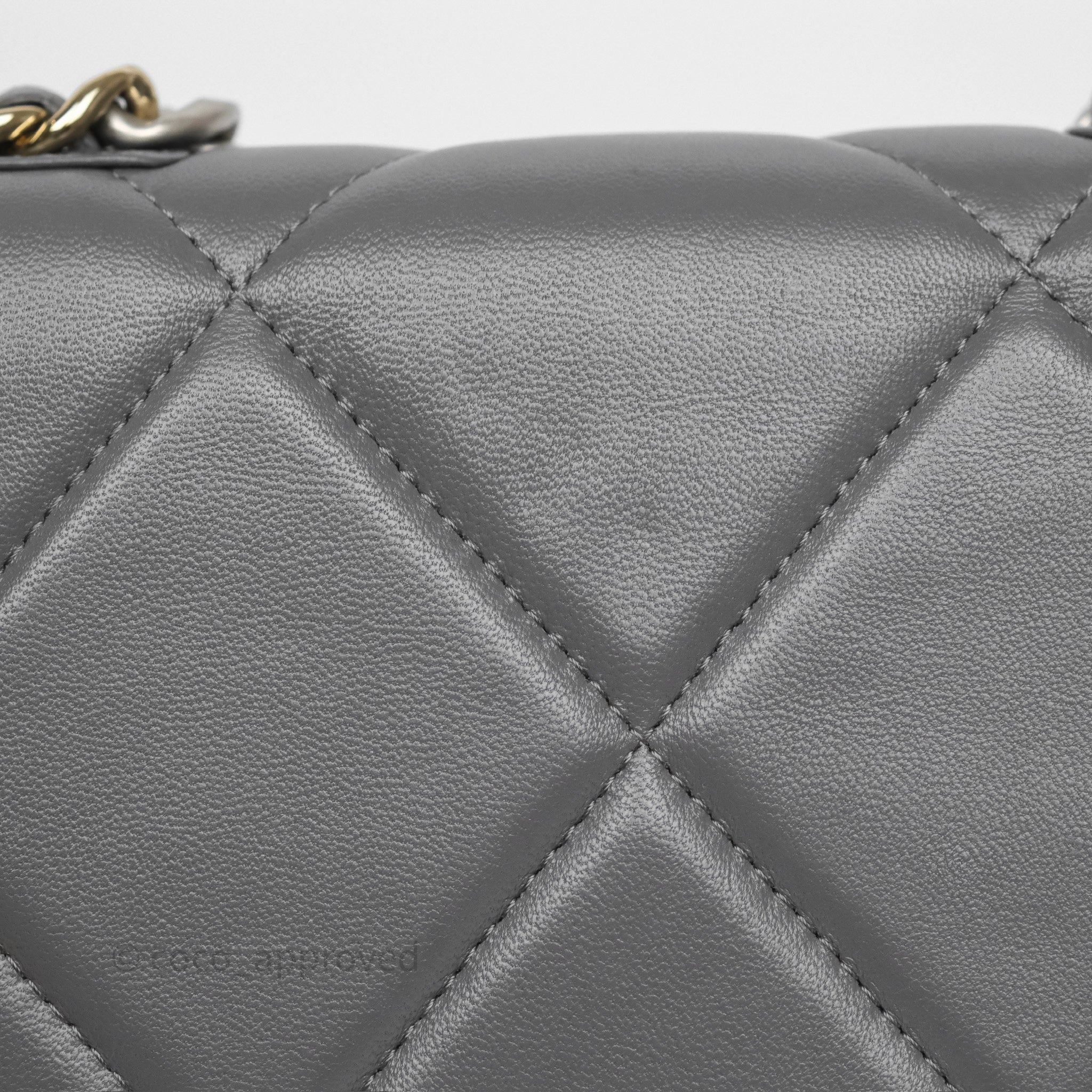 Chanel 19 Wallet on Chain WOC Crossbody Bag - Grey Lambskin Leather with Mixed Hardware - Perfect for Evening Out & Daily Use
