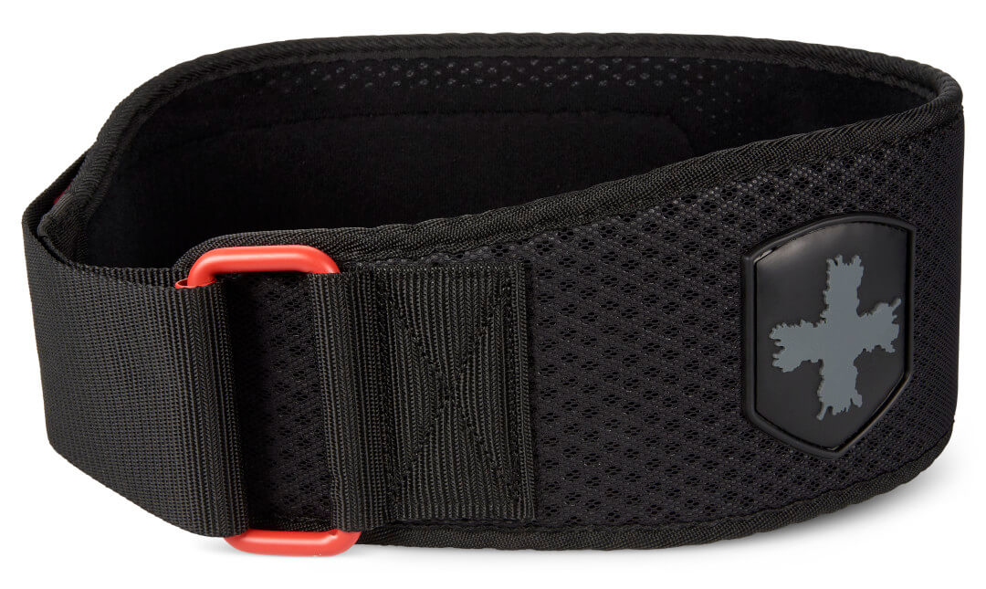 Harbinger Men's Hexcore Weightlifting Belt - Adjustable Gym Belt for Powerlifting & CrossFit - Red - Perfect for Strength Training & Workouts