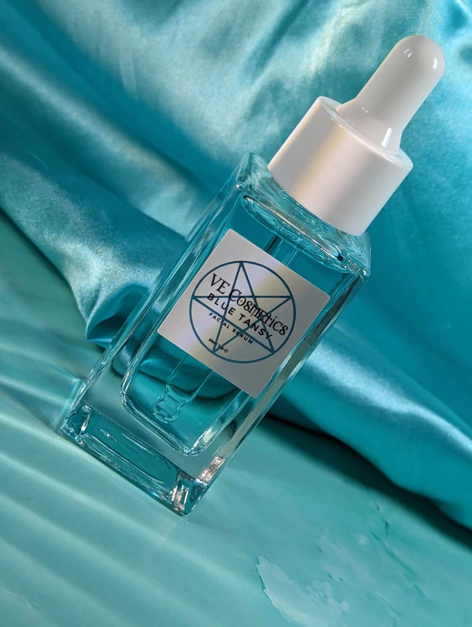 Blue Tansy Facial Serum for Acne & Sensitive Skin - Organic, Vegan, Cruelty-Free Skincare for Hydration & Redness Relief - Perfect for Daily Use & Nighttime Routine