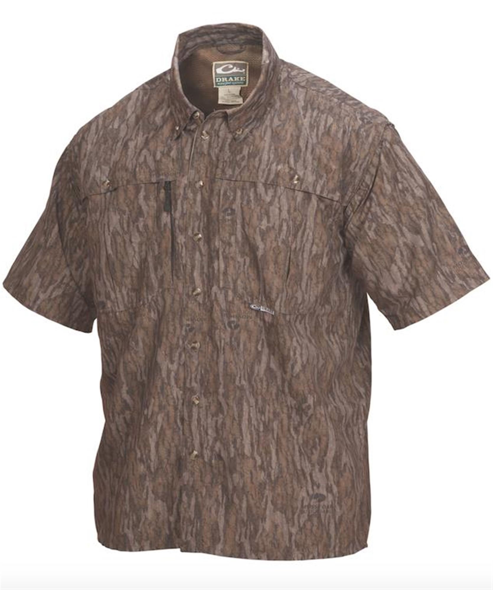 Drake Men's Short Sleeve Vented Wingshooters Shirt - Lightweight Hunting & Outdoor Performance Top for Warm Weather Adventures