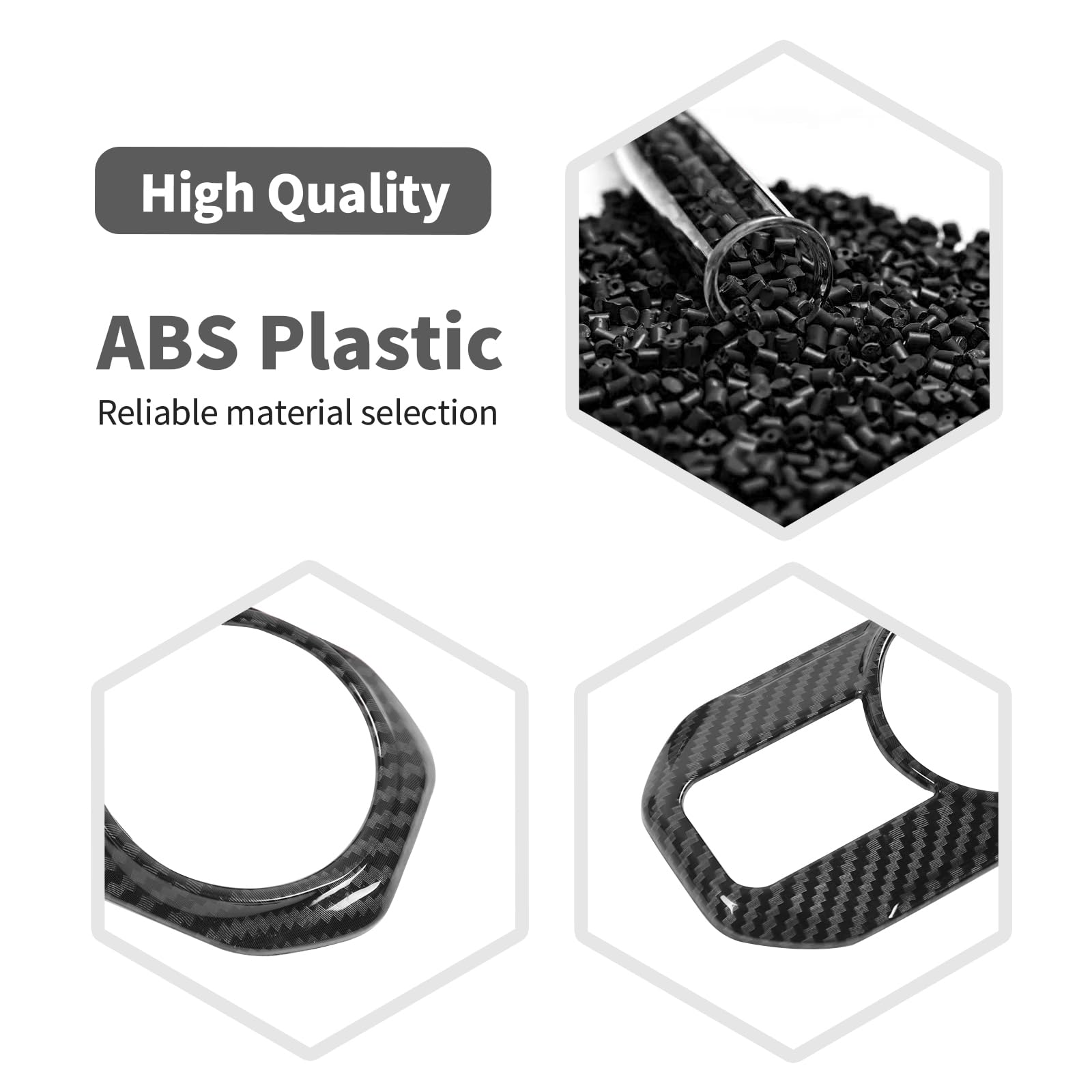 Jeep Wrangler JL & Gladiator JT Carbon Fiber Headlight Switch Panel Trim Cover (2018-2023) - Black Carbon Fiber Grain Interior Accessories for Off-Road & Daily Driving