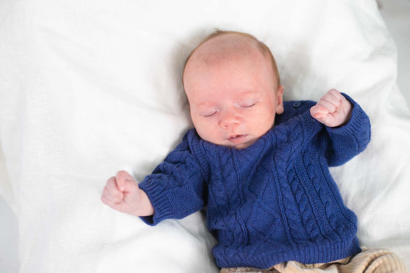 Eclipse Blue Braided Jumper for Baby Boys - Soft Cotton Knitwear for Newborns & Infants - Perfect for Playtime, Photo Shoots & Special Occasions