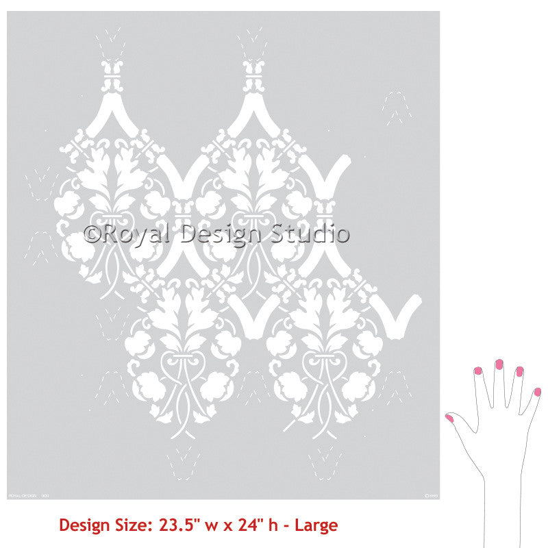 Entwined Trellis Wall Stencil - Reusable DIY Painting Template for Home Decor, Furniture & Crafts | Perfect for Bedroom, Living Room, and Nursery Accent Walls
