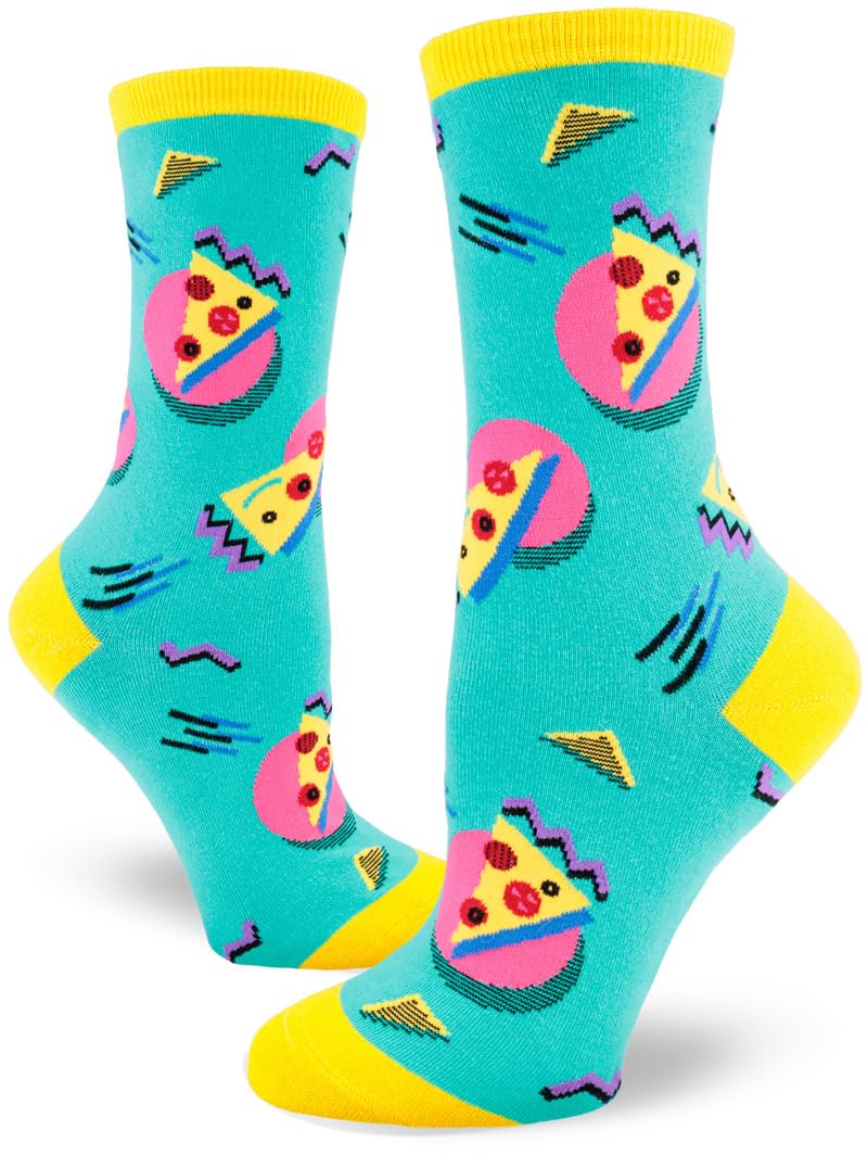 Women's Funny Food & Drink Themed Crew Socks - Cute & Comfortable Socks for Coffee Lovers, Baristas & Gift Giving