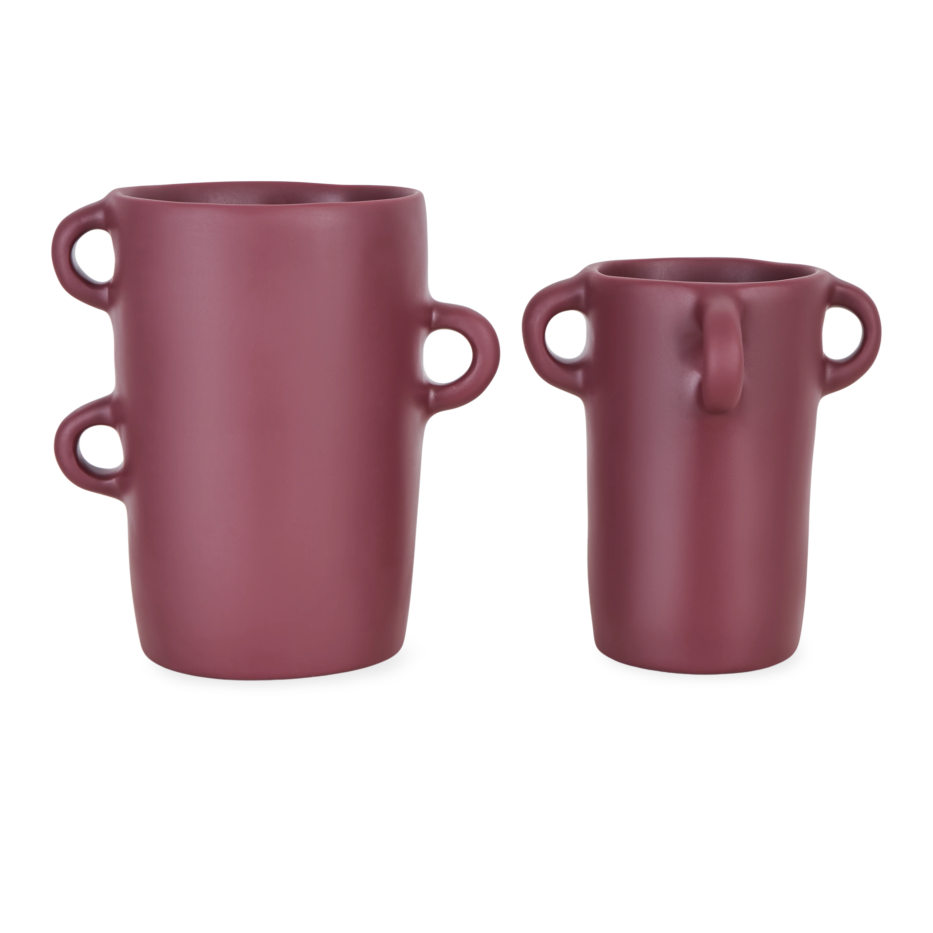 Handmade Oxblood Loop Vase - Elegant Home Decor for Living Room, Dining Table, and Wedding Centerpieces