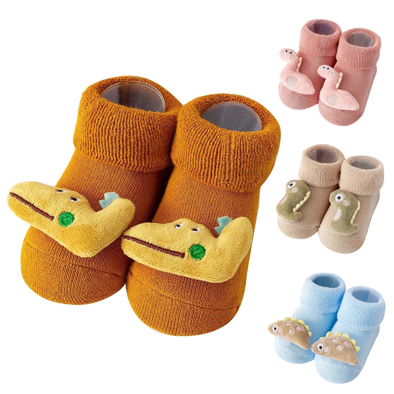Winter Baby Shoes Non-Slip Dinosaur Lights - Warm Toddler Shoes for Indoor Play