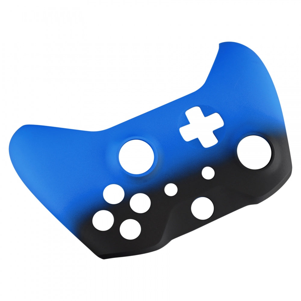ExtremeRate Shadow Blue Soft Touch Grip Replacement Faceplate for Xbox One S & Xbox One X Controller - Enhanced Comfort for Gaming Sessions, DIY Customization, and Long-Lasting Durability