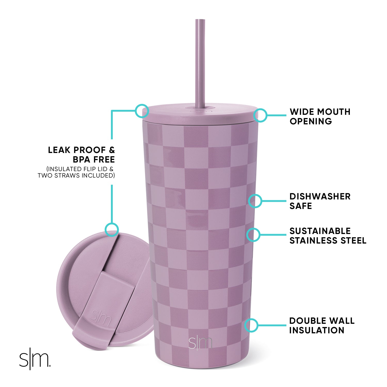 20oz Classic Stainless Steel Tumbler with Lid - Vacuum Insulated Hot & Cold Double Wall Travel Mug - Perfect for Coffee, Tea, and Drinks On-The-Go, Office, Gym, and Outdoor Adventures
