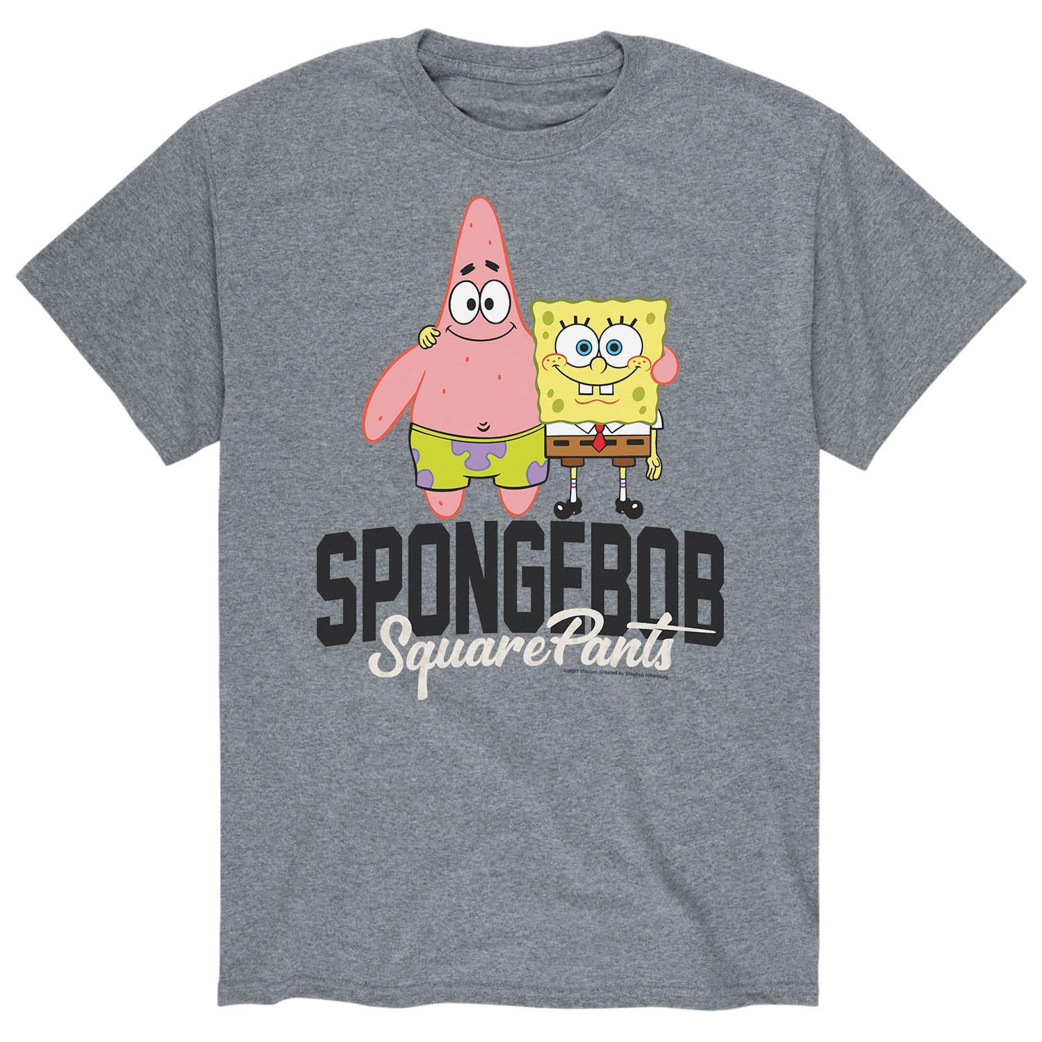 HYBRID APPAREL Spongebob Squarepants Men's Friendship T-Shirt - Spongebob & Patrick Best Friends Graphic Tee for Casual Wear, Gifts & Fan Merchandise