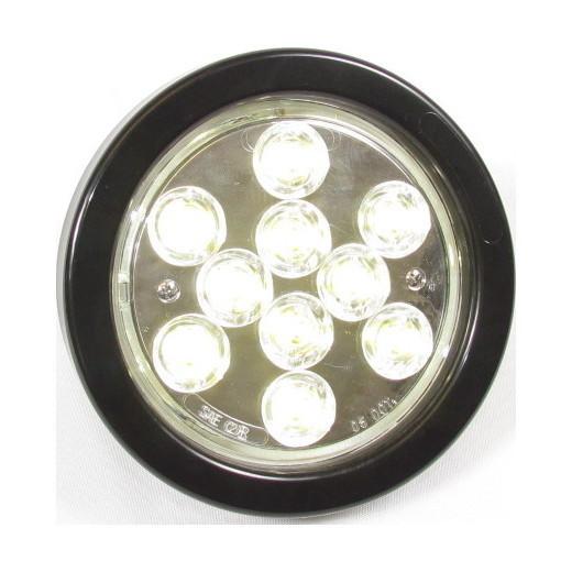 Fortpro 4 Round LED Tail/Turn Signal Lights - 10 Super Bright LEDs for Trucks, Trailers & Motorcycles - Waterproof & Durable for All Weather Conditions