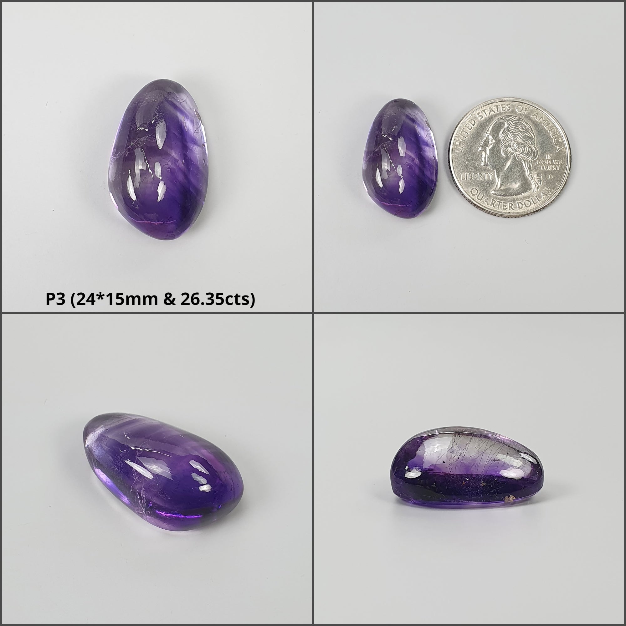 Natural Untreated Purple Amethyst Gemstone Cabochon - 1pc Raw Uneven Shape for Jewelry Making, Wire Wrapping, Pendants & Healing Crystal Collection