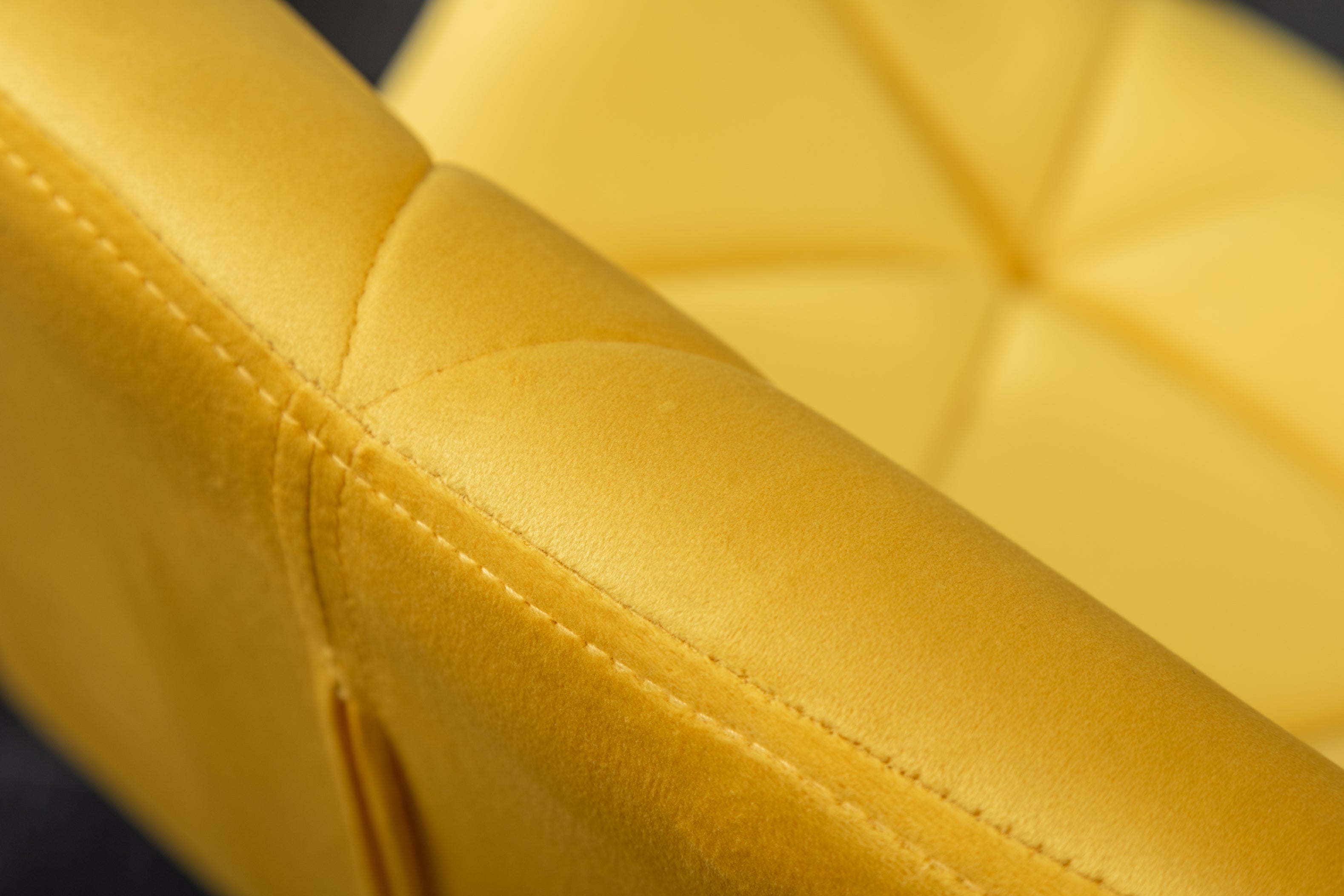 Roundhill Furniture Breni Velvet Diamond Tufted Swivel Adjustable Height Bar Stool - Yellow (Set of 2) - Perfect for Kitchen Island, Home Bar & Breakfast Nook