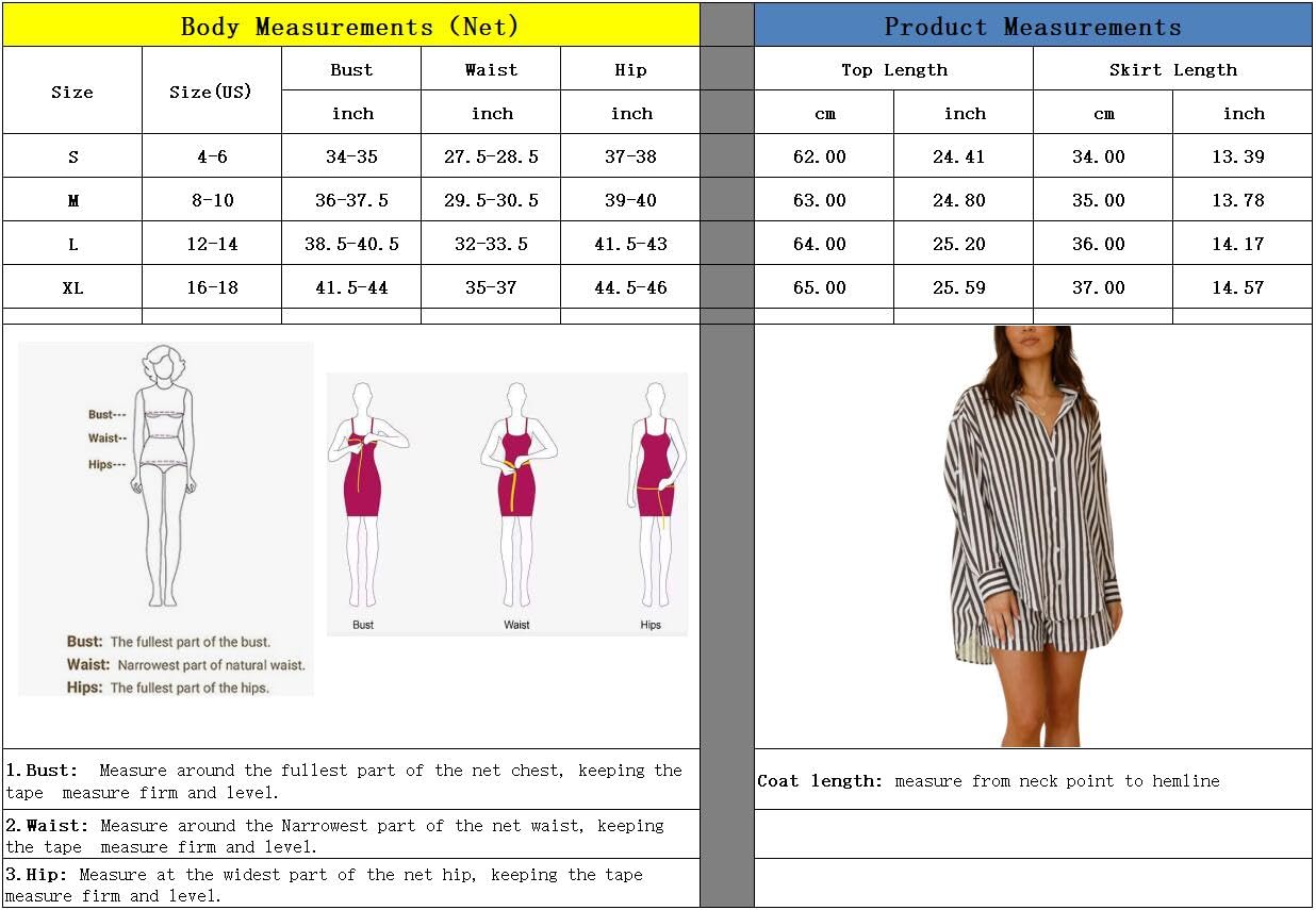 Chouyatou Women's 2-Piece Lounge Set - Striped Button Down Shirt & Shorts Pajama Set | Soft Sleepwear for Women | Perfect for Lounging, Sleeping & Relaxing at Home