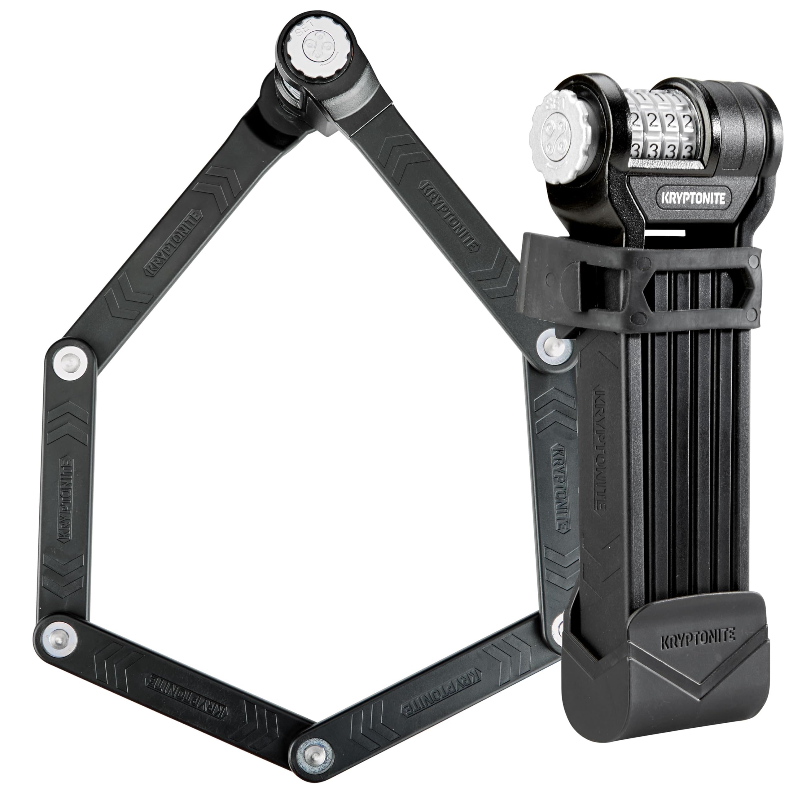 Kryptonite Keeper 585 Folding Bike Lock - High Security Anti-Theft Foldable Bicycle Lock with 4-Digit Resettable Combination, 85cm (33 in) - Perfect for E-Bikes, Scooters, Road & Mountain Bikes - Secure Parking at Work, School or Outdoor Adventures