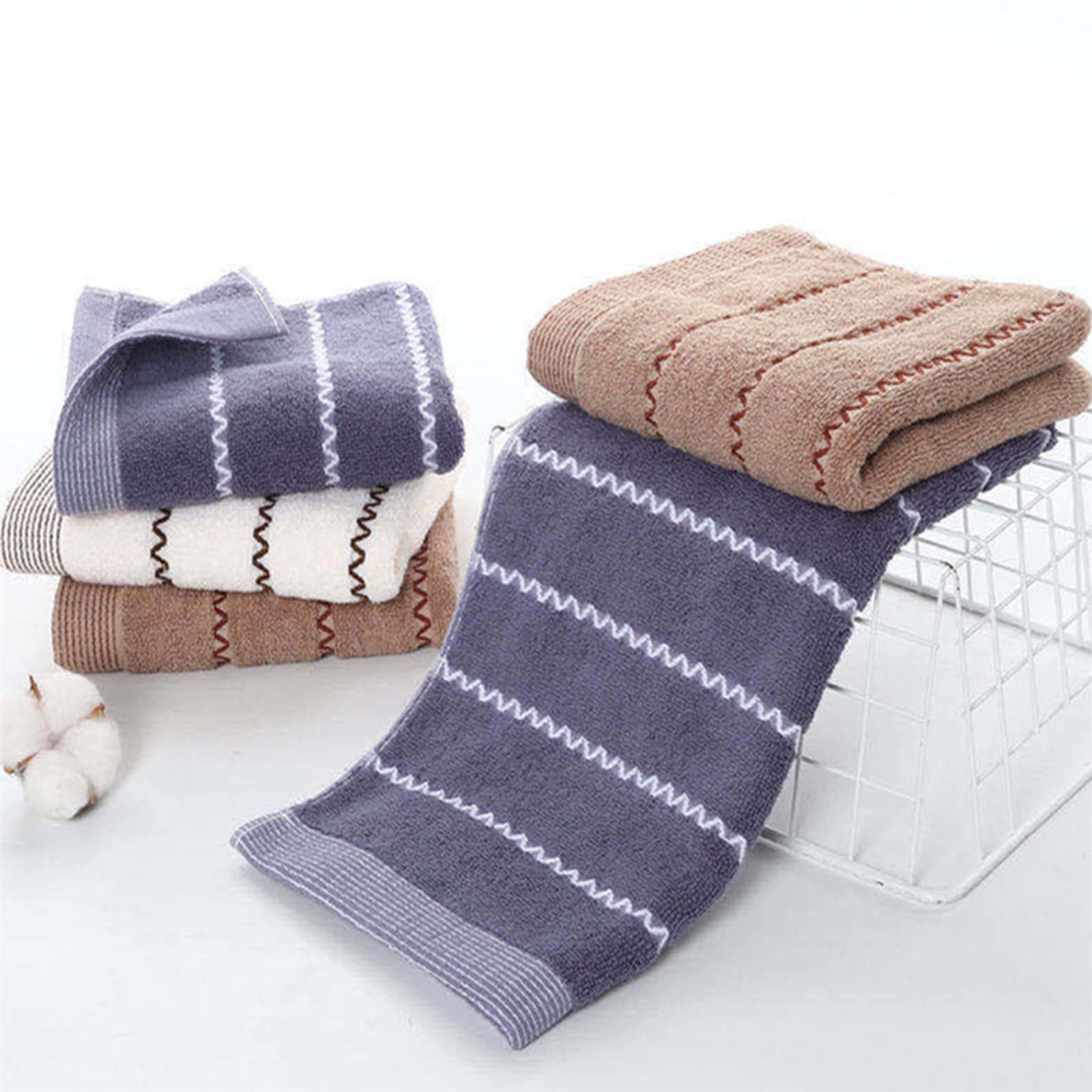 Premium Cotton Bath Towels - Ultra Soft, Highly Absorbent & Thickened Face & Body Towels for Home, Hotel, Spa & Gym Use