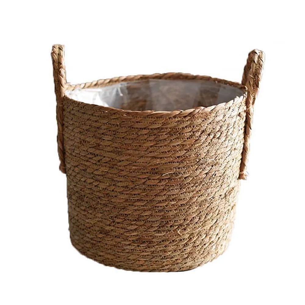 Seagrass Storage Basket - Handwoven Laundry Organizer for Home & Bathroom