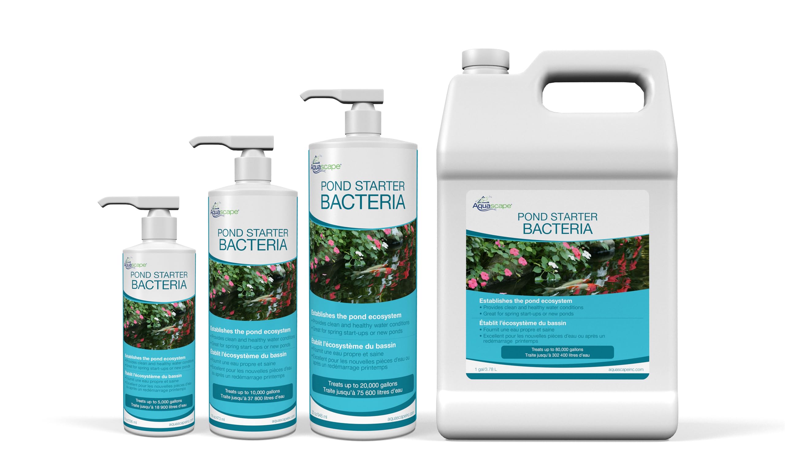 Aquascape 96015 Pond Starter Bacteria Water Treatment - 32 Oz for Ponds, Water Features, and Garden Fountains