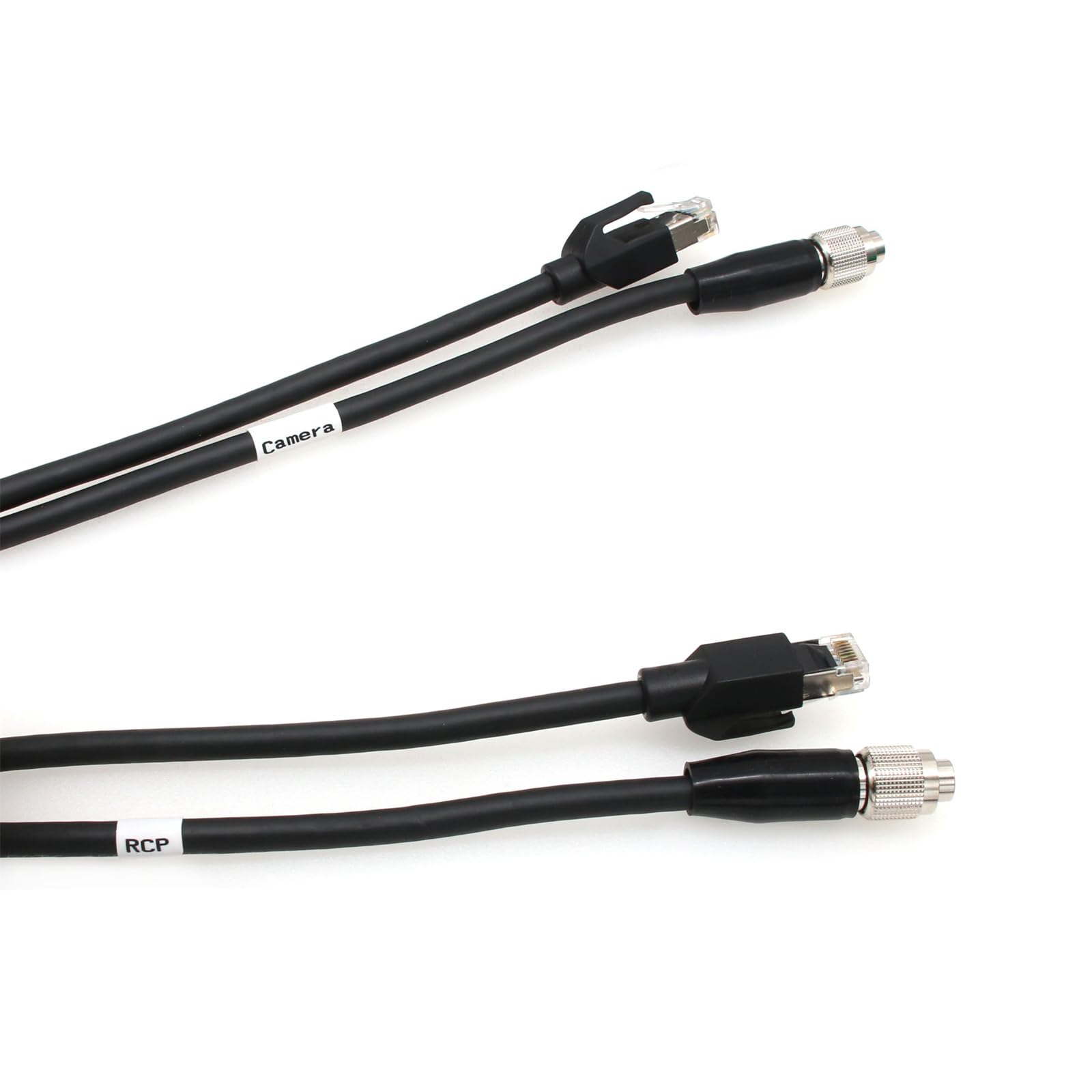 2-Pack Cat6 Ethernet Cable with Hirose 8pin to RJ45 Connector - 1M CCA-5 for Sony EX3/F55 Venice Camera & RCP-1001/3100 Remote Controller - High-Speed Network & Professional Video Equipment Connectivity