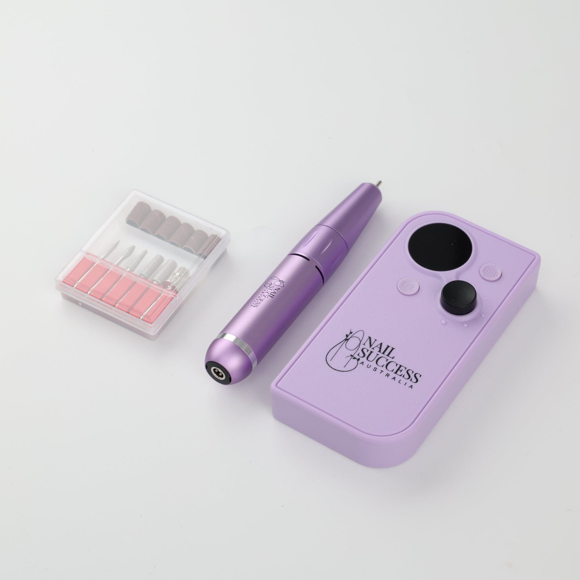 Professional Portable Nail Drill Kit for Home & Salon Use - Electric Manicure Pedicure Tool with 6 Bits & LED Light - Perfect for Nail Art, Acrylics & Gel Polish Removal (Home, Travel, Salon Use)