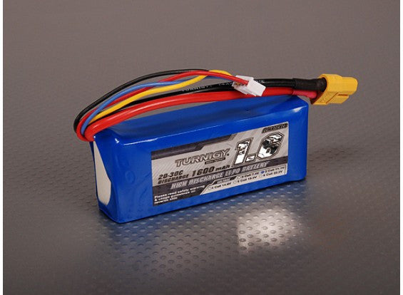 1600mAh 11.1V 3S 20C LiPo Battery Pack for RC Drones, Cars, and Airplanes - High Performance Rechargeable Battery with XT60 Connector