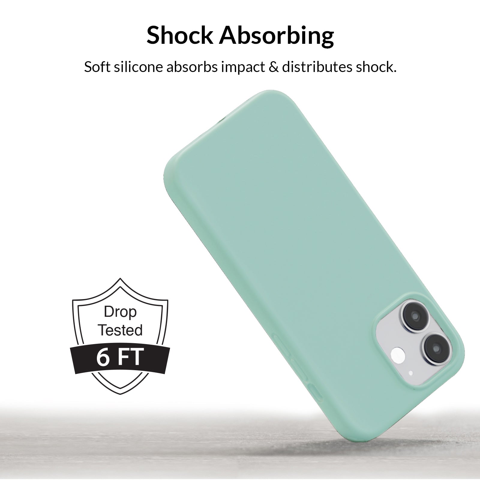 Premium Mint Green Silicone iPhone Case - Shockproof, Slim & Protective Cover for iPhone [Models] - Perfect for Everyday Use, Travel & Outdoor Activities