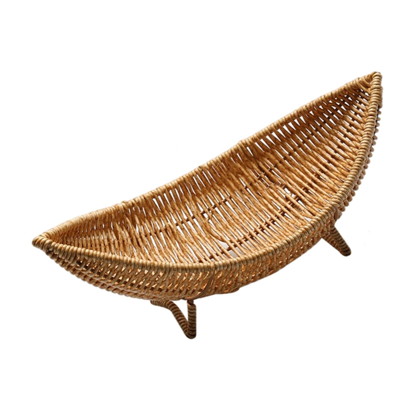 Milageto Boat-Shaped Fruit Basket - Vegetable Holder & Candy Storage Rack for Kitchen Countertop - Perfect for Organizing Fruits, Veggies, and Snacks in Home, Office, or Party