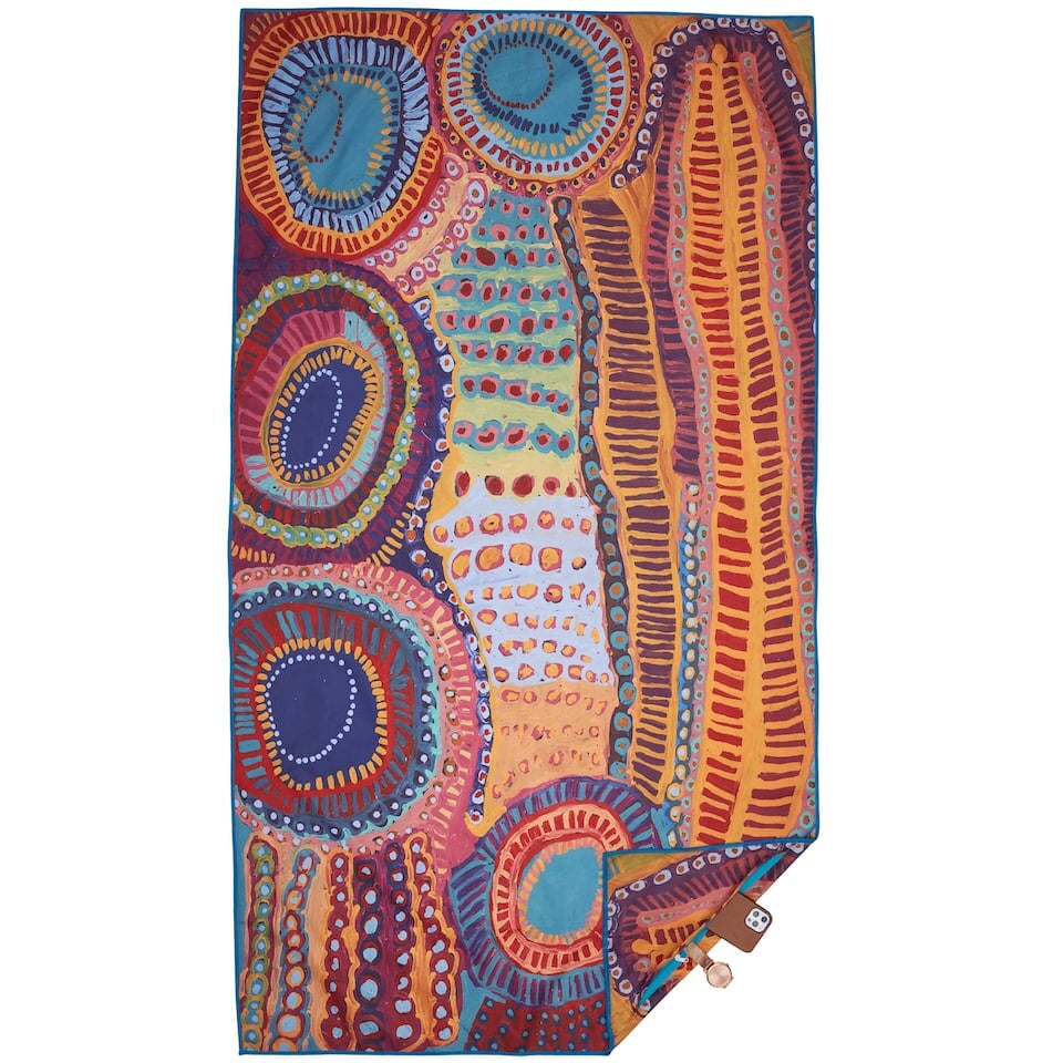 Two Dogs Dreaming Sand-Free Beach Towel - Quick Dry, Super Absorbent, Lightweight for Pool, Beach, Picnic, Travel & Outdoor Activities