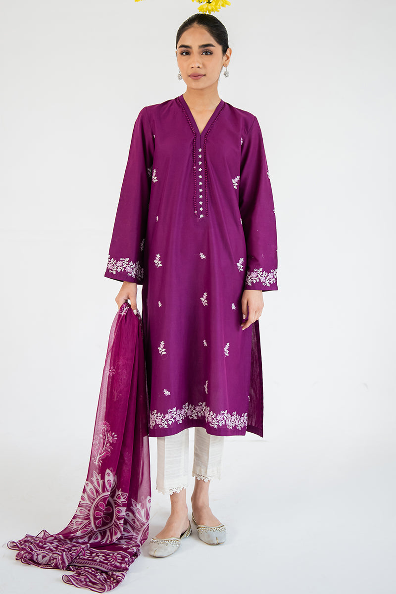 IMPERIAL 2PC Women's Ethnic Outfit Set (Kurta & Dupatta) - Traditional Indian Wear for Festivals, Weddings & Special Occasions