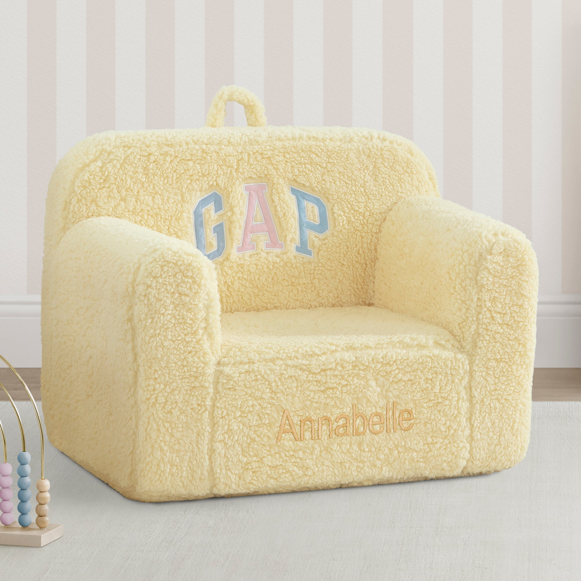 Personalized BabyGap Sherpa Chair - Cozy & Custom Kids' Seat for Nursery, Bedroom, or Playroom - Perfect for Reading, Relaxing & Snuggling