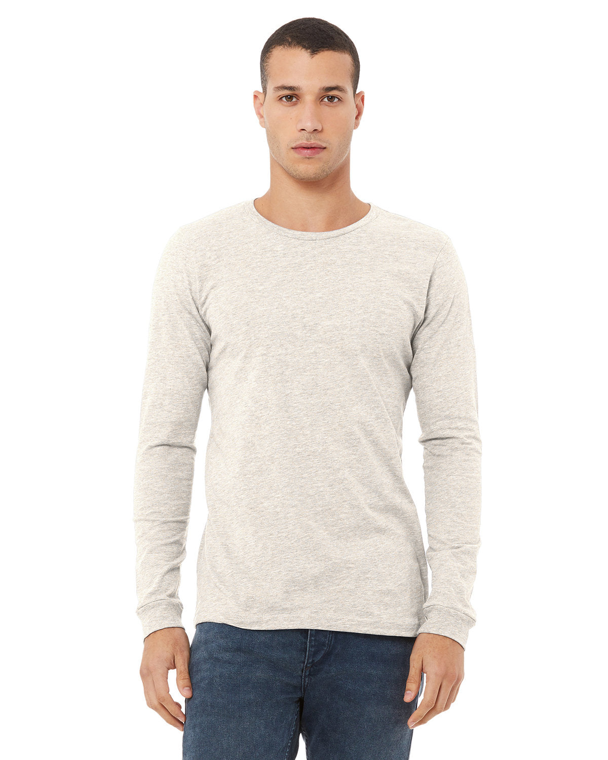 Bella + Canvas 3513 Unisex Triblend Long Sleeve T-Shirt - Soft Comfort Fit Crewneck Tee for Men & Women - Perfect for Casual Wear, Layering & Everyday Outfits