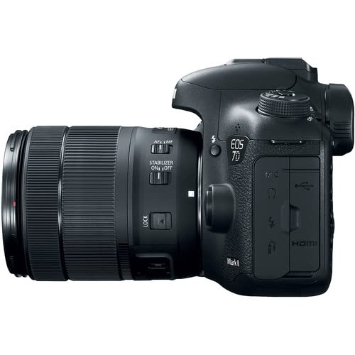 Canon EOS 7D Mark II DSLR Camera with 18-135mm f/3.5-5.6 IS USM Lens & W-E1 Wi-Fi Adapter - Professional Photography Kit with 64GB Memory Card, Case, Tripod & Accessories (Renewed) - Perfect for Travel, Wildlife & Sports Photography