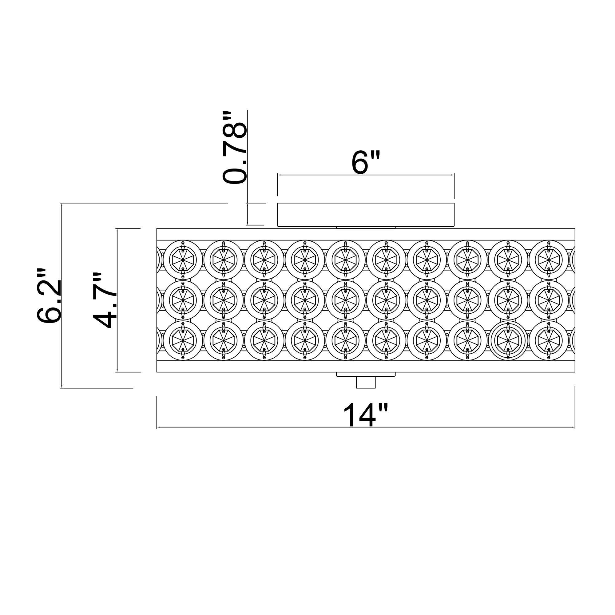 3 Light Modern LED Flush Mount Ceiling Light with Crystal Accents - Perfect for Bedroom, Living Room, Kitchen & Hallway Lighting