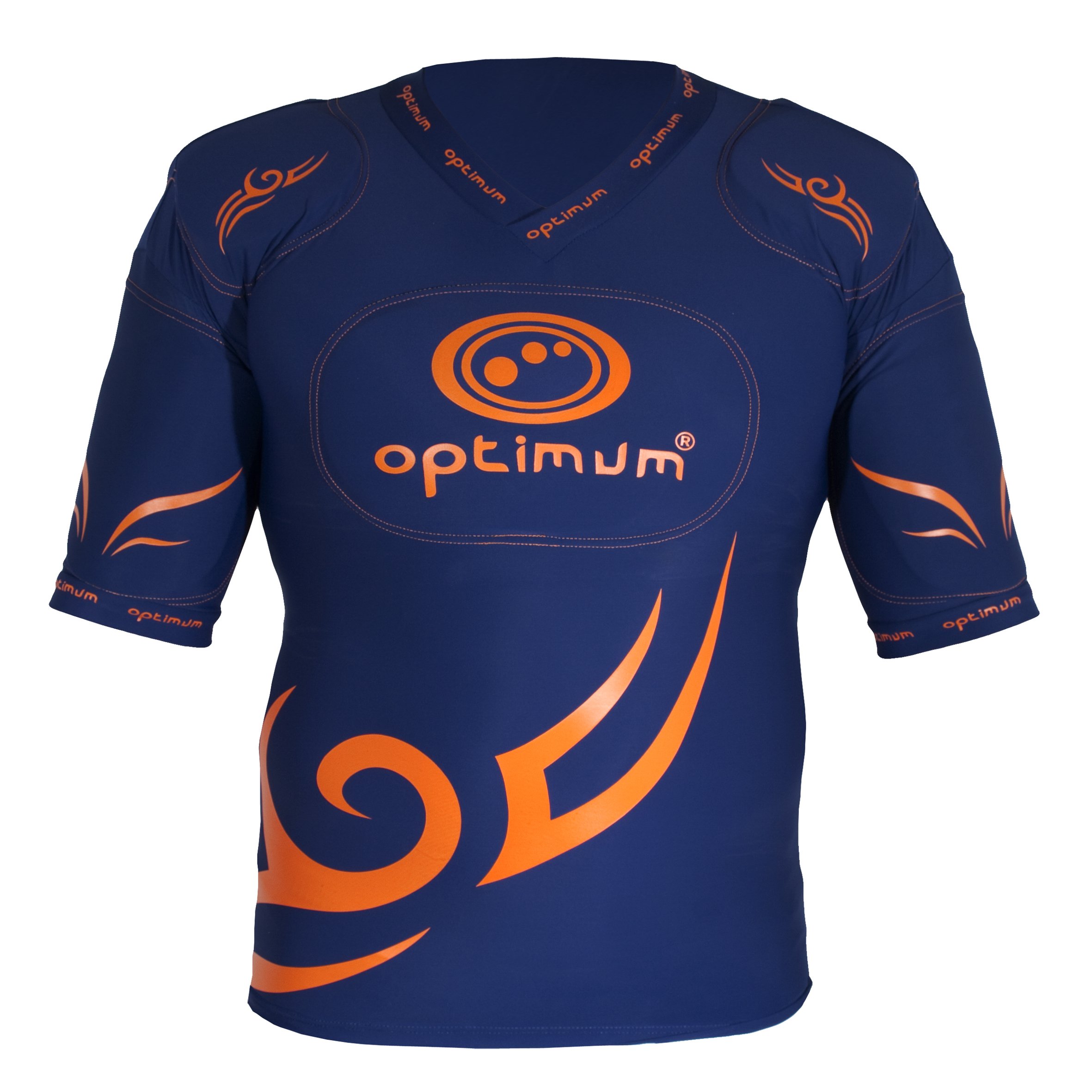Optimum Men's Five Pad Classic Tribal Protective Shoulder Pads for Football, Rugby & Contact Sports - Durable Impact Protection for Athletes