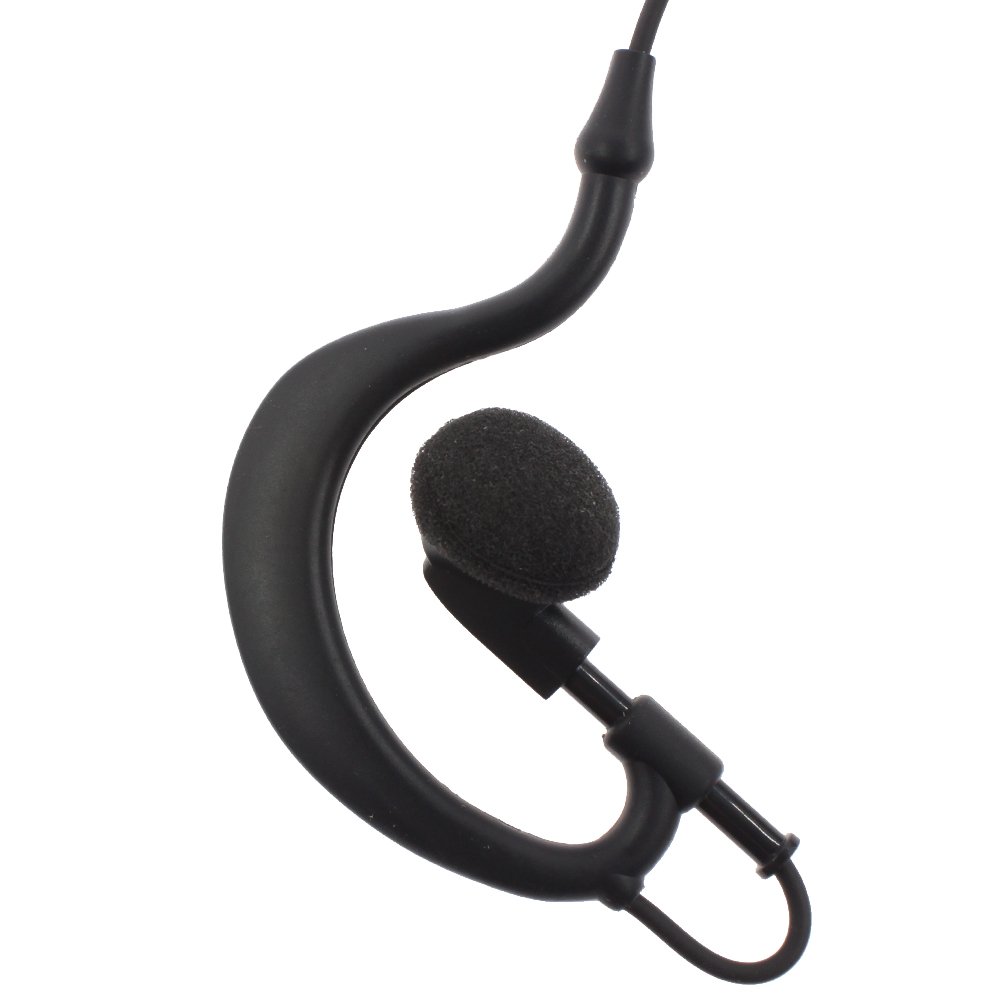 Hytera TC980 TC780 TC780M TC610P TC380M TC370M Compatible G-Shape Earpiece Headset - Secure & Comfortable Radio Communication for Security, Construction & Outdoor Activities