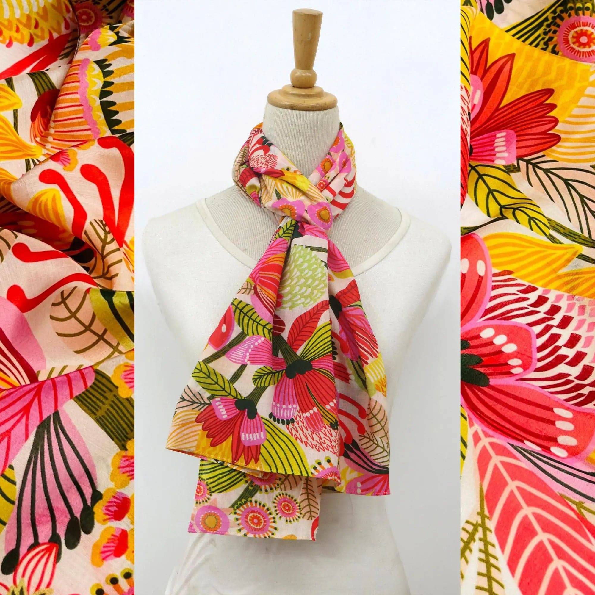 Garden of Eden Silk Scarf - Luxury Women's Fashion Accessory for Parties, Weddings & Special Occasions