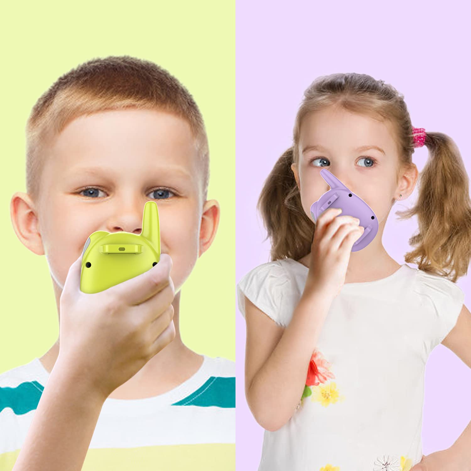 Qniglo Rechargeable Kids Walkie Talkies - 3 Pack with FM Radio | Best Christmas & Birthday Gift for Boys & Girls Ages 3-12 | Perfect for Outdoor Adventures, Camping, Hiking & Backyard Games