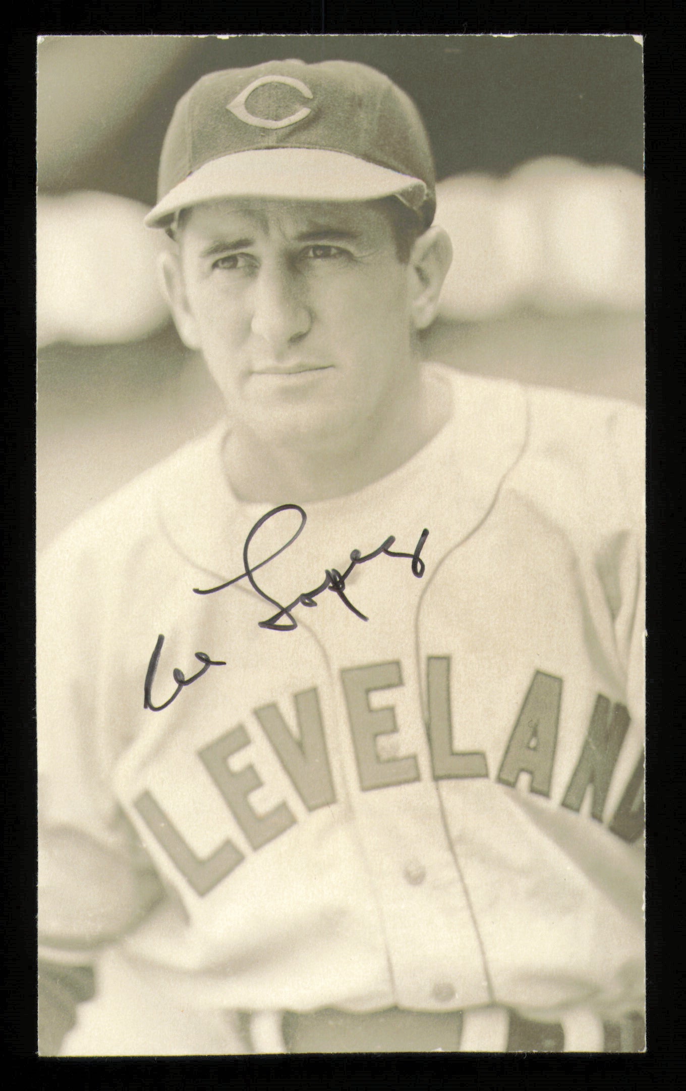 Al Lopez Autographed 3x5 Postcard - Cleveland Indians Memorabilia (Trimmed) - Perfect for Sports Collectors and Baseball Fans Display