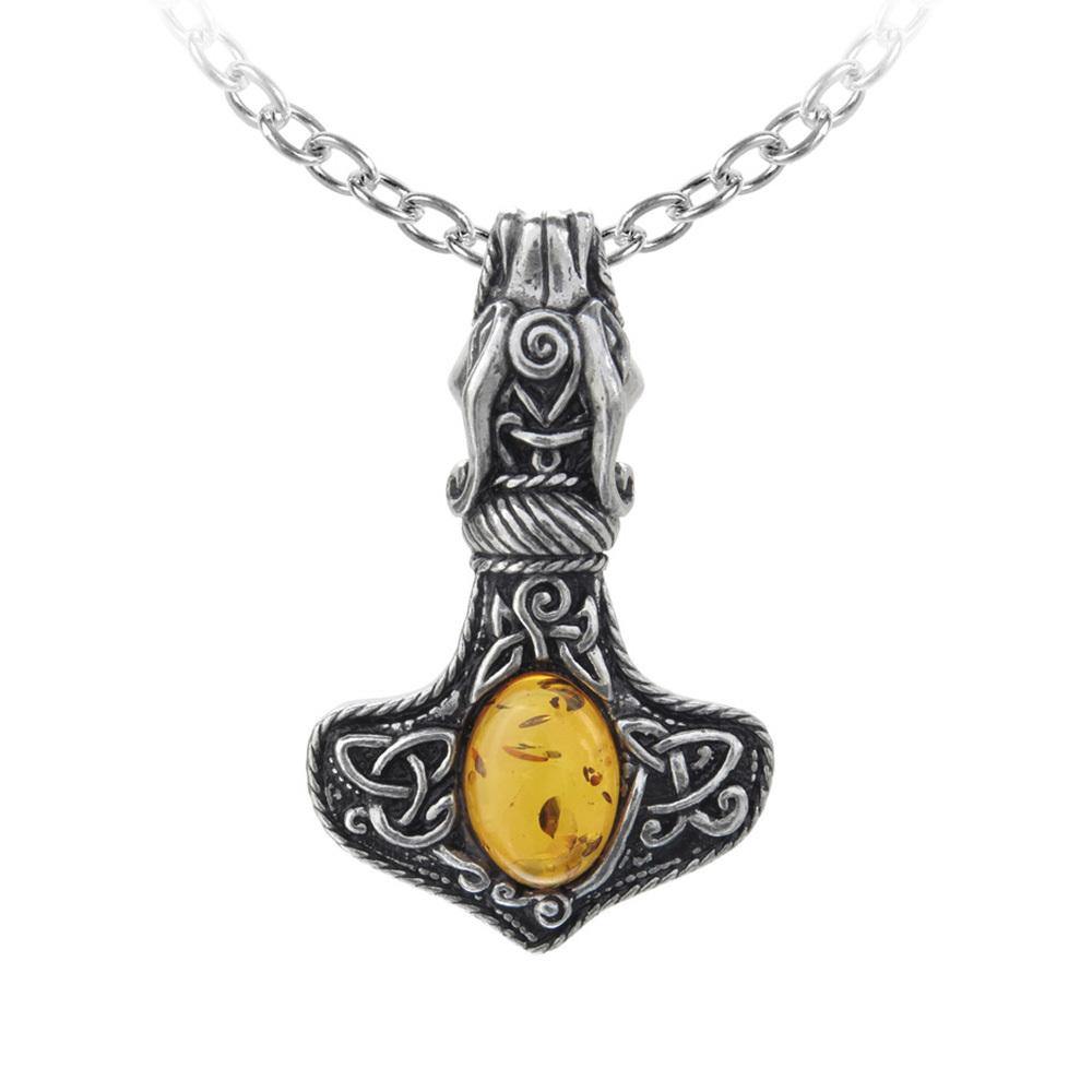 Viking Hammer Pendant Necklace - Norse Mjolnir Jewelry for Men & Women - Perfect for Viking Lovers, Cosplay, and Historical Reenactments