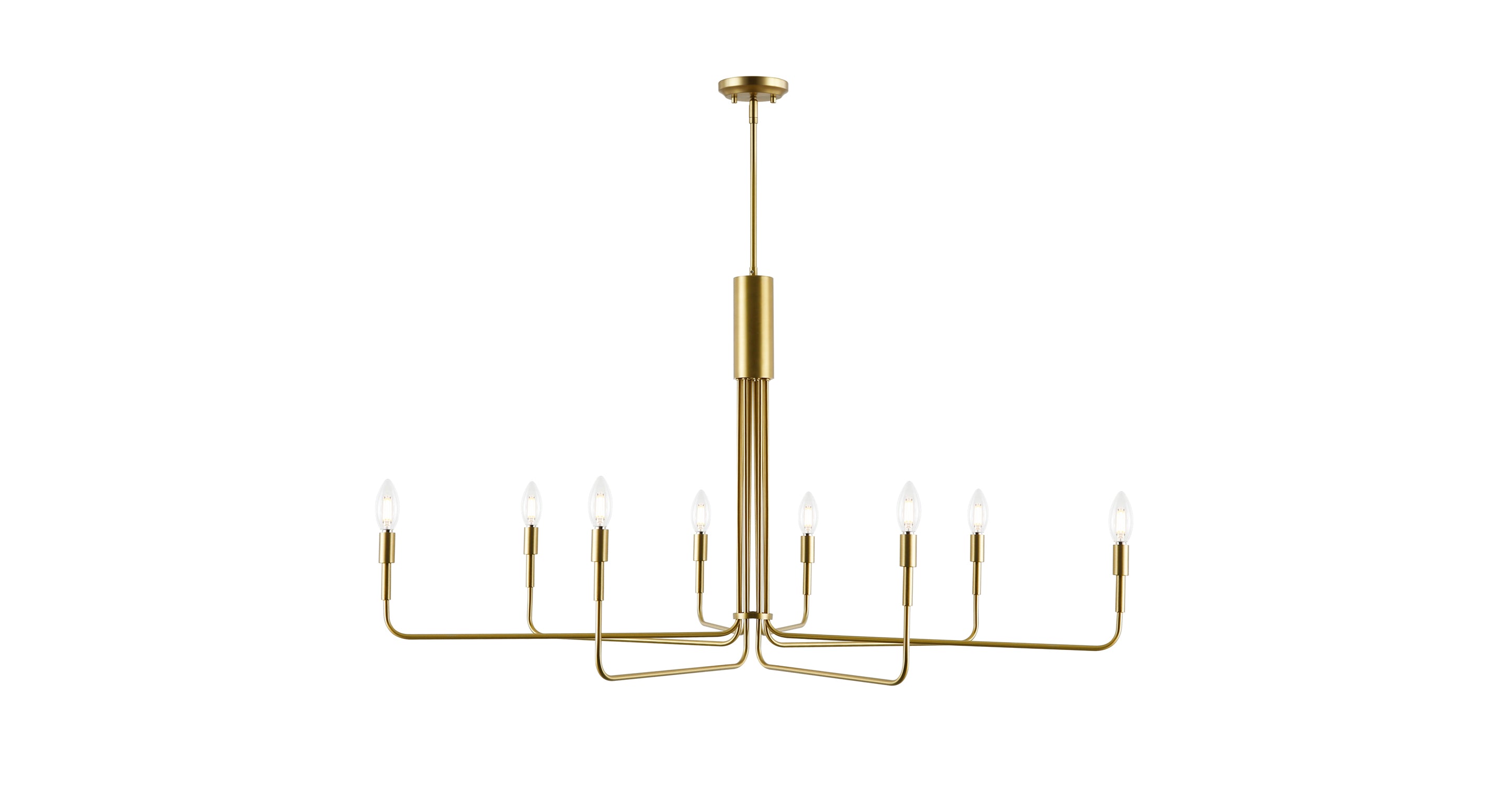 Bella 8-Light Modern Chandelier - Elegant Crystal Ceiling Light Fixture for Dining Room, Living Room & Bedroom Decor