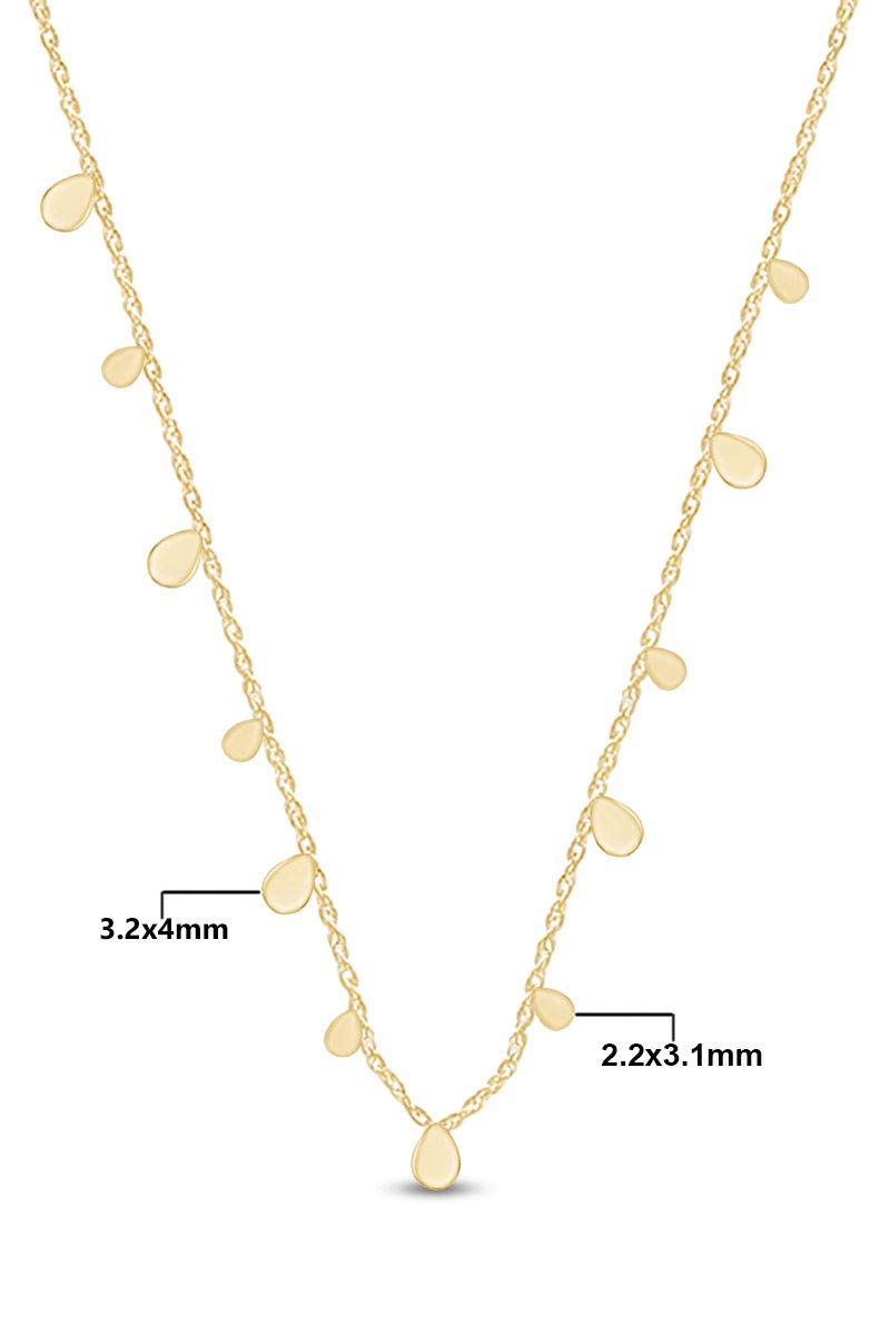 10K Gold Minimalist Choker Necklace for Women - Dainty Multi-Shape Charm Jewelry, Perfect for Everyday Wear, Date Nights & Special Occasions