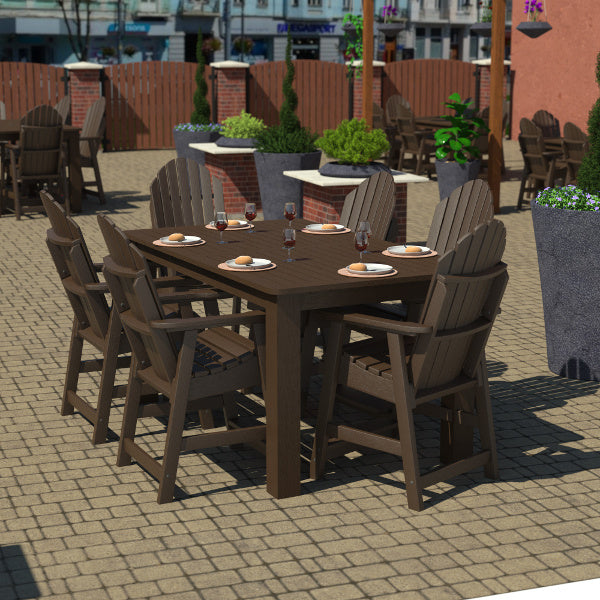 Muskoka 7-Piece Counter Bistro Dining Set - Patio Bar Height Table & Stools for Outdoor Entertaining & Small Space Dining
