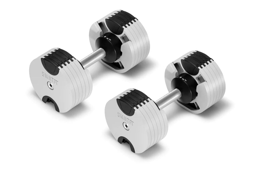 NÜOBELL 50lb Adjustable Dumbbells Set - Ash Color - Home Gym Equipment for Strength Training & Weight Lifting - Perfect for Small Spaces & Full-Body Workouts